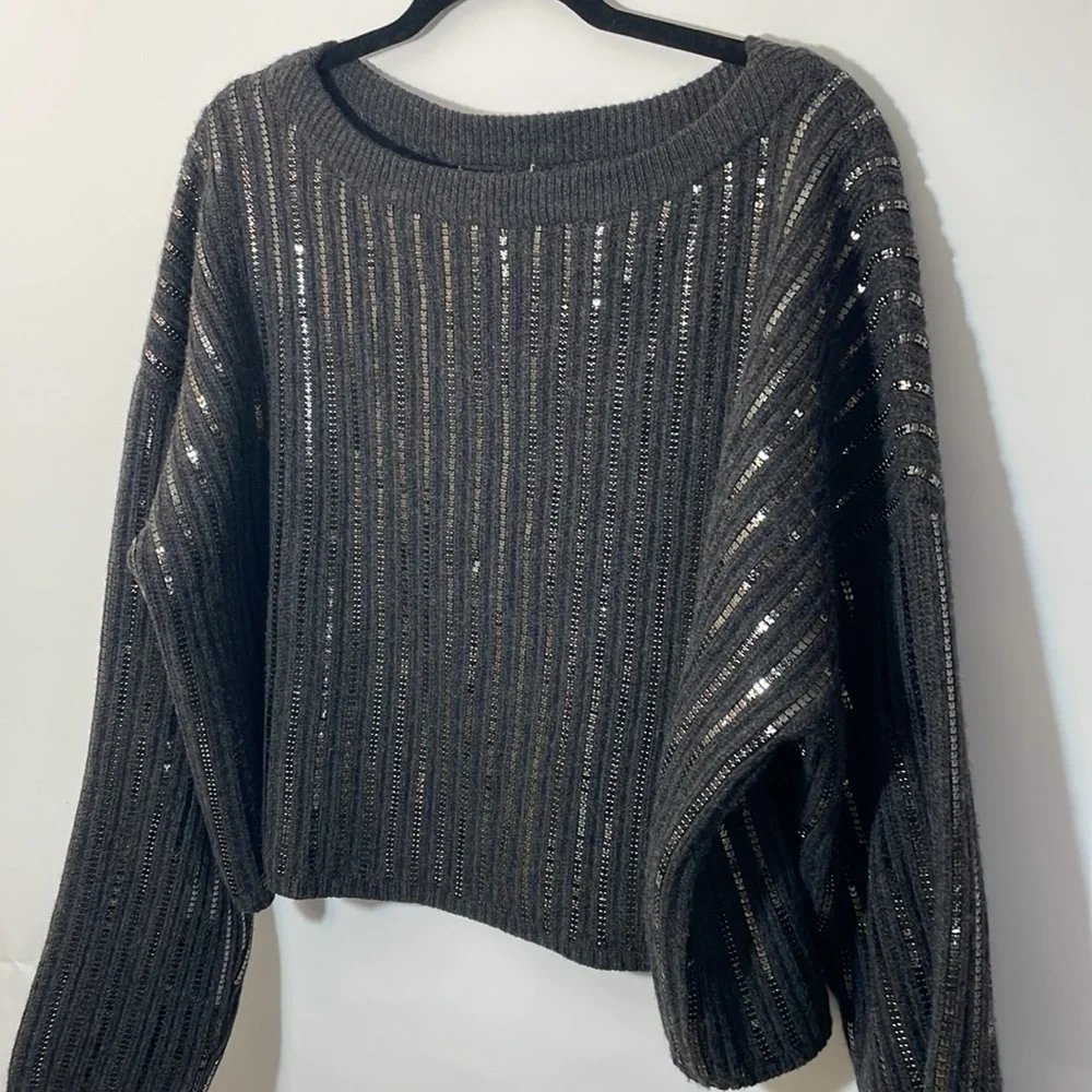 Michael Kors Collection Cashmere Sequin sweater L - Picture 9 of 10
